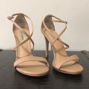 Steve Madden nude heeled sandals